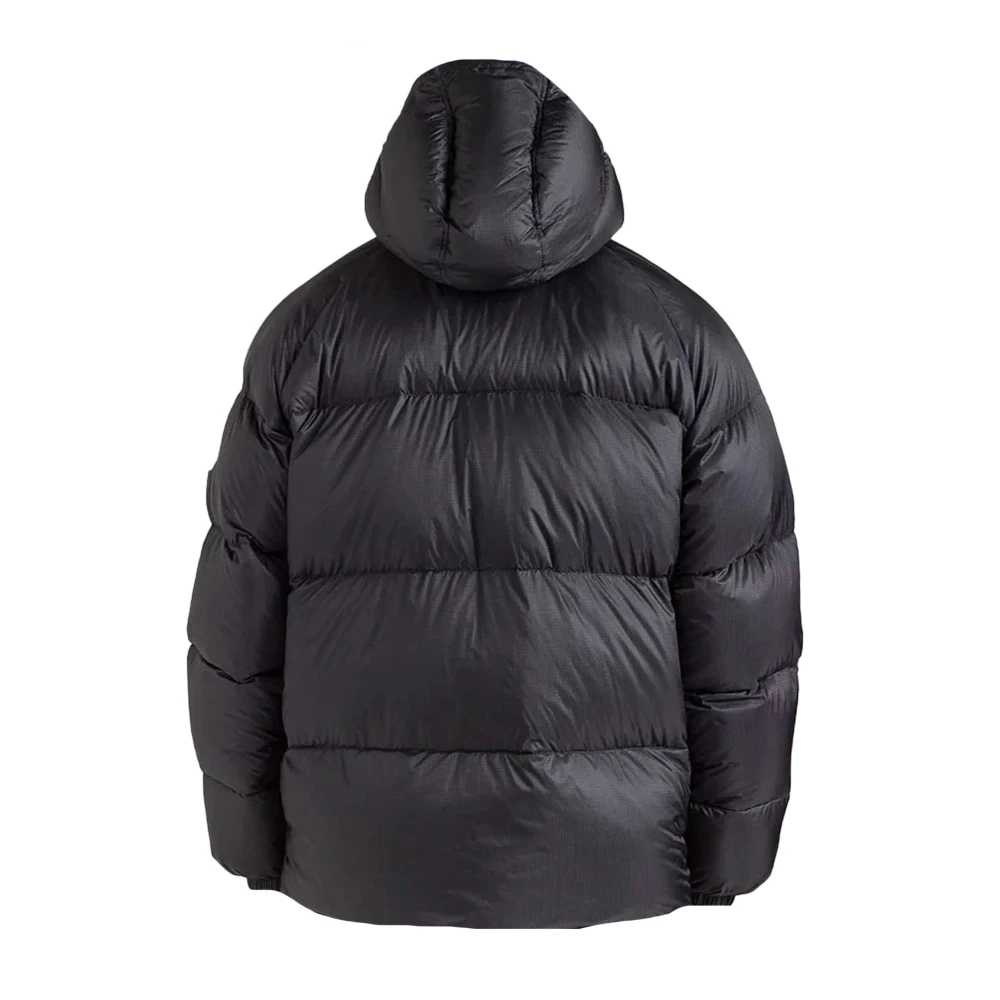 Pyrenex Zwarte capuchon ripstop jas Black Heren