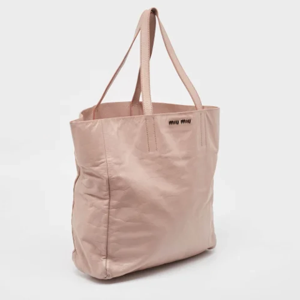 Miu Pre-owned Leather totes Pink Dames
