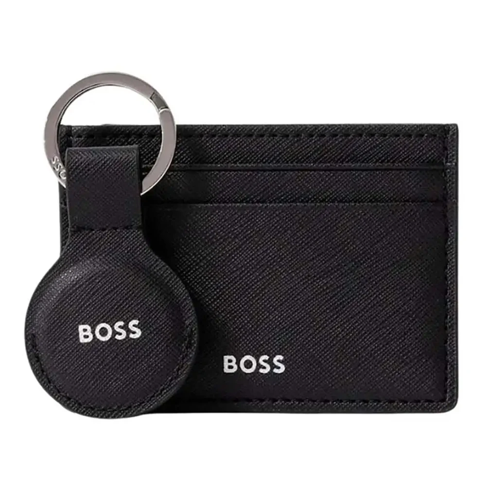 Hugo Boss Zwarte Kaarthouder Portemonnee Black Heren