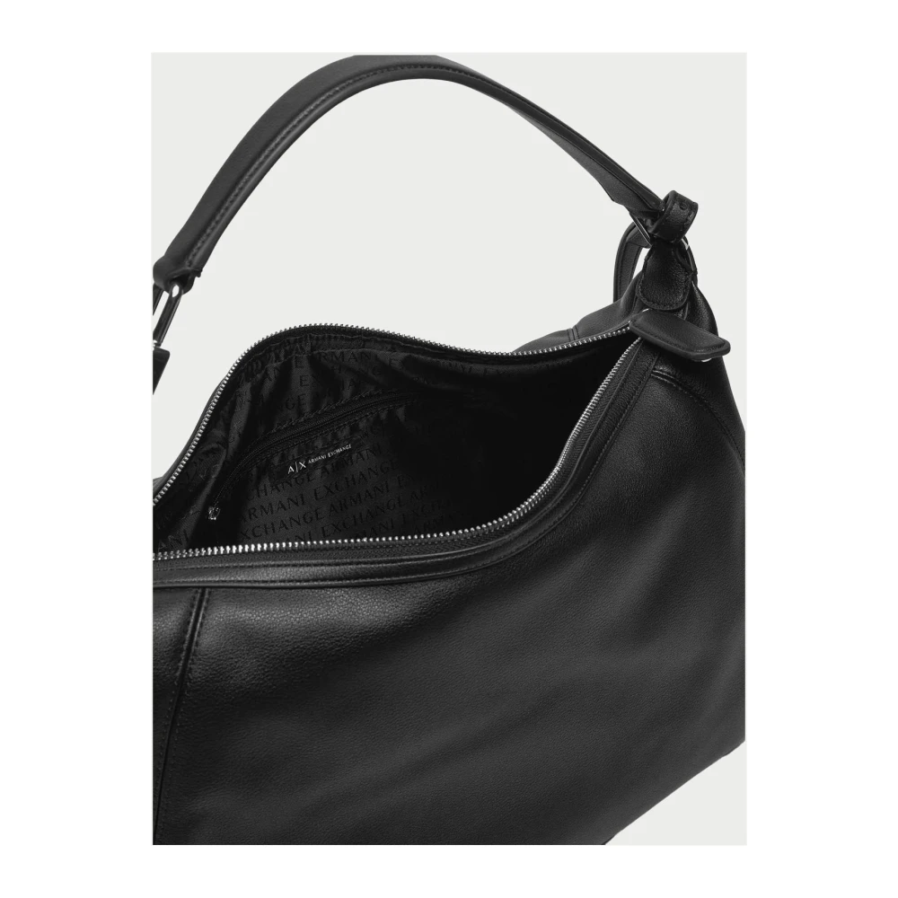 Armani Exchange Zwarte Tote Tas met Logo Handvat Black Dames