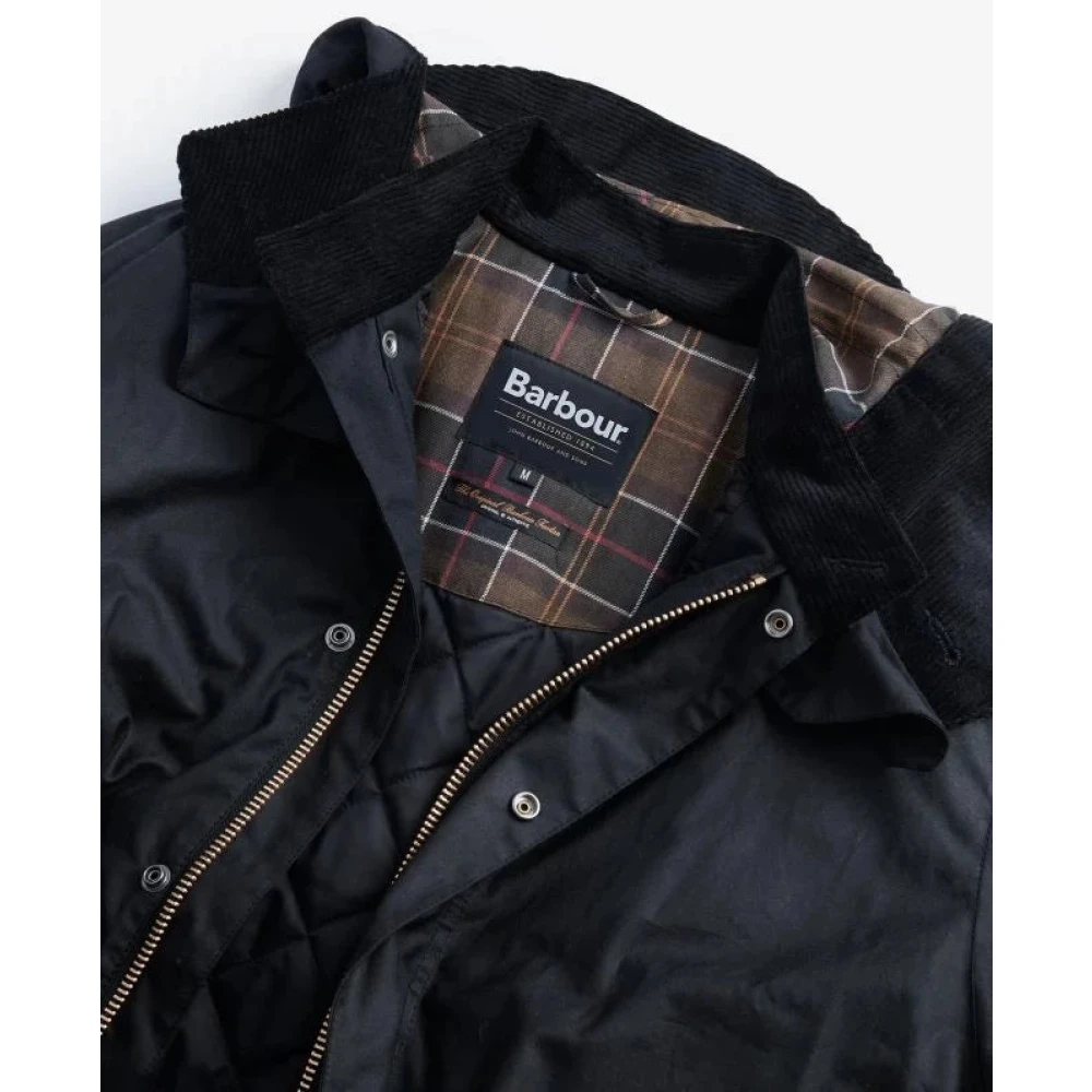 Barbour Klassieke Zwarte Gewaxte Parka Jas Black Heren