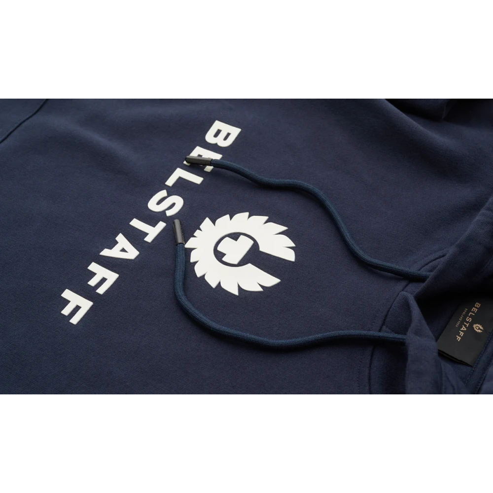 Belstaff Color Block Signature Sweatshirt Hoodie Blue Heren
