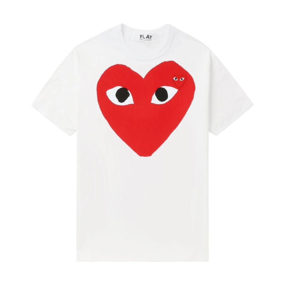 Comme des Garçons Logo Print Crew Neck T-shirt White Heren