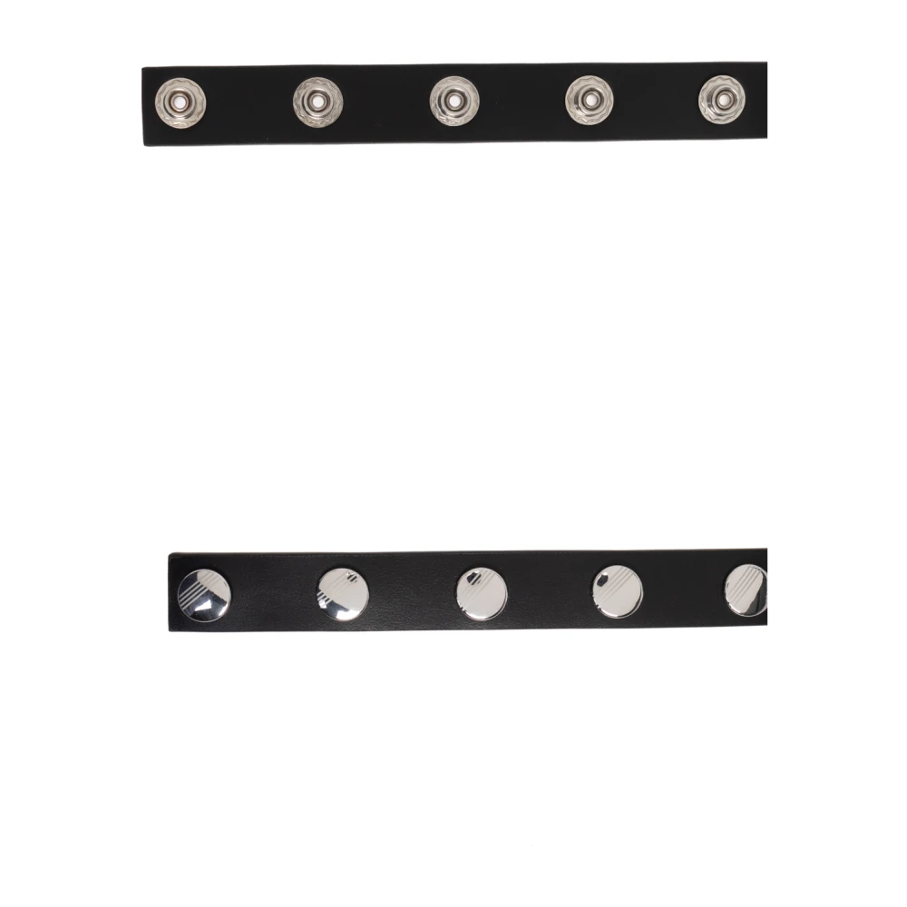 The Attico Leren riem Black Dames
