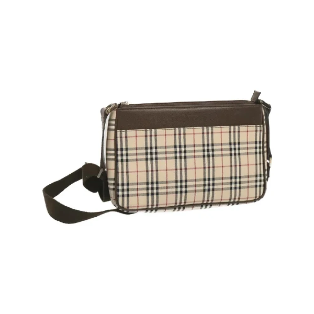 Burberry Vintage Pre-owned Cotton shoulder-bags Beige Dames