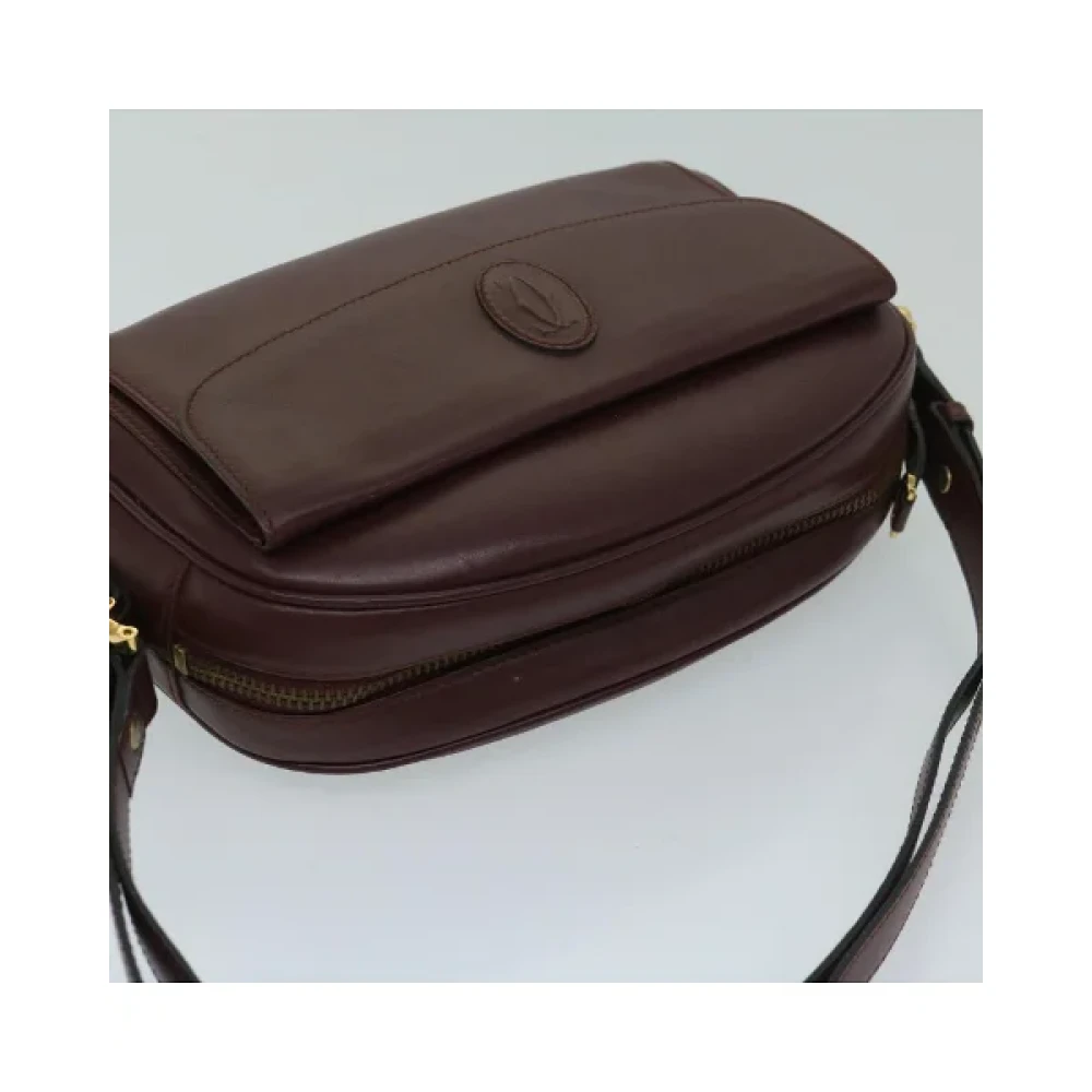 Cartier Vintage Pre-owned Leather shoulder-bags Red Dames