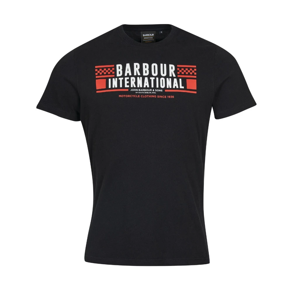 Barbour Grasstrack T-shirt med Märkesgrafik Black, Herr