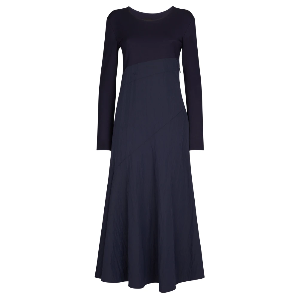 Add Jurk IN Jersey + Nylon Truman Crease Blue Dames