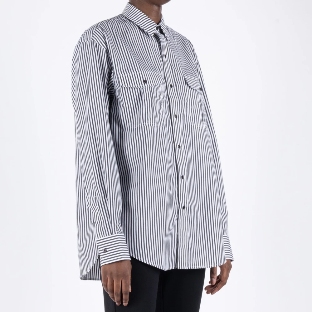 Wardrobe.nyc Oversized Gestreepte Blouse Multicolor Dames