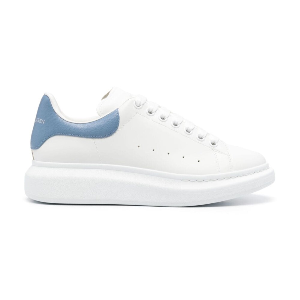 Blue Panelled Leather Sneakers Alexander McQueen Women s Fashion Miinto