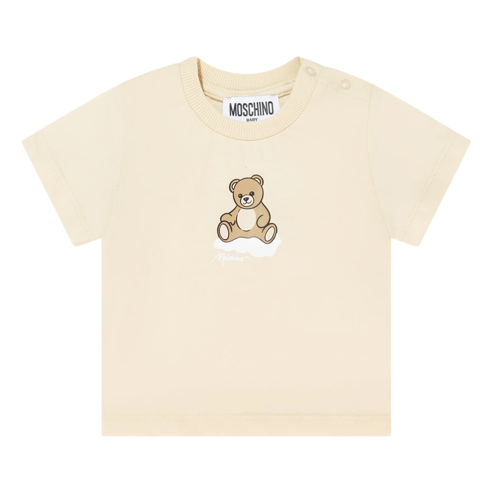 Moschino Unisex Kids Beige Teddy Bear T-Shirt - Kids Short Sleeve T-Shirts - 6 M - Kids
