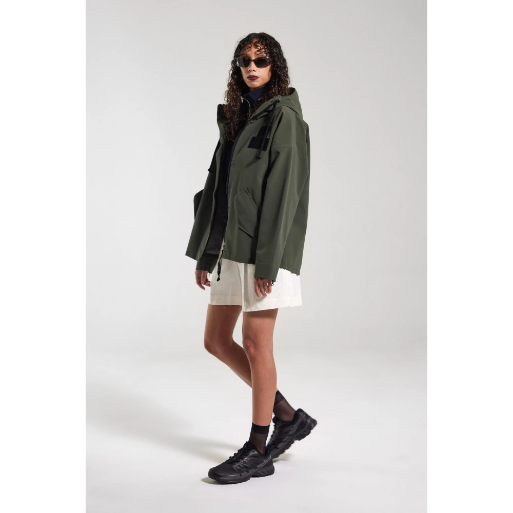 Stutterheim Matte Regenjas met Elegante Silhouet Green Dames