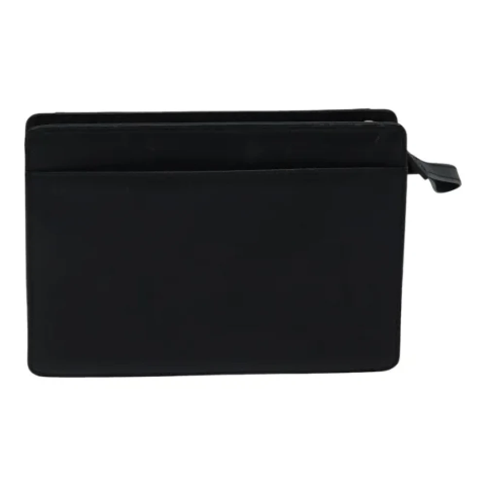 Burberry Vintage Pre-owned Leather clutches Black Dames