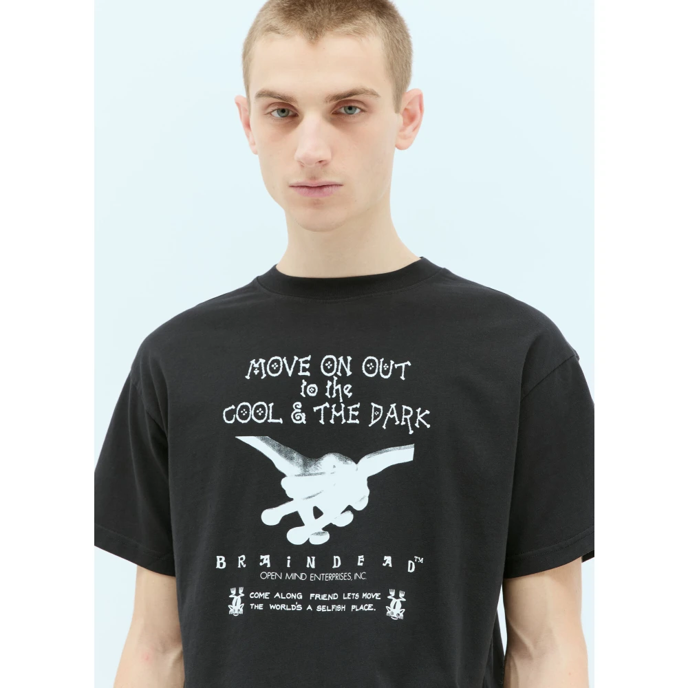 Brain Dead Grafische Print Katoenen T-shirt Black Heren