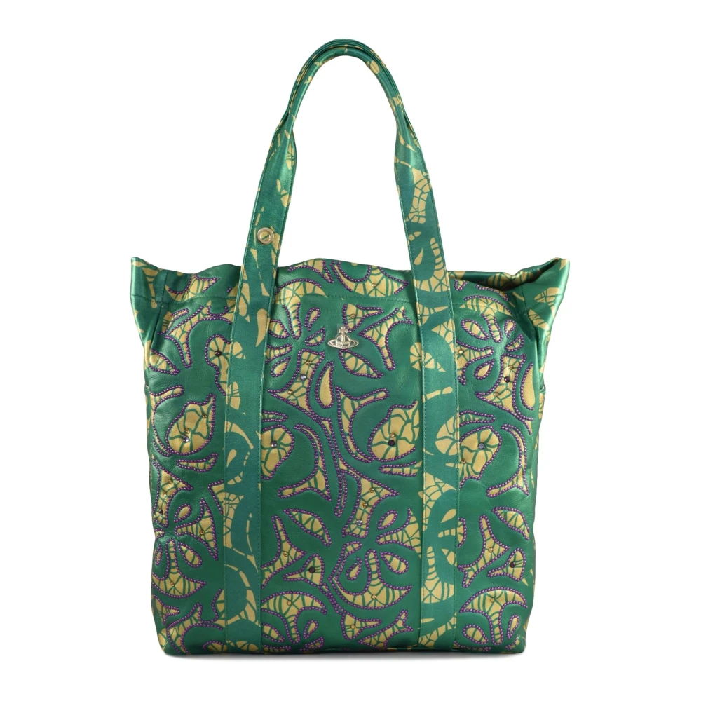 Vivienne Westwood Leren Schoudertas Green Dames
