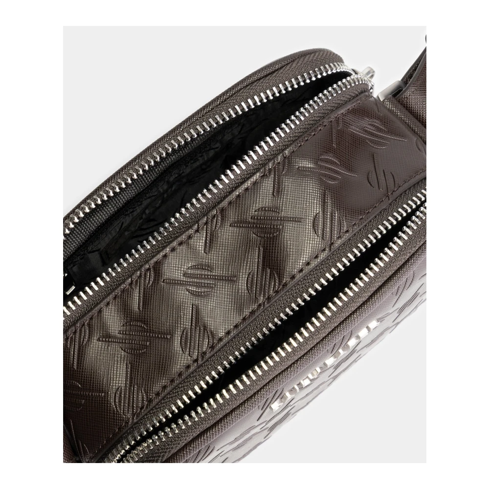 Daily Paper Monogram Saffiano Handtas met Verstelbare Band Brown Heren