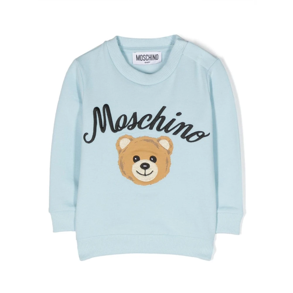 Moschino Teddy Bear himmelsblå bomull baby pojke Moschino sweatshirt Blue, Unisex