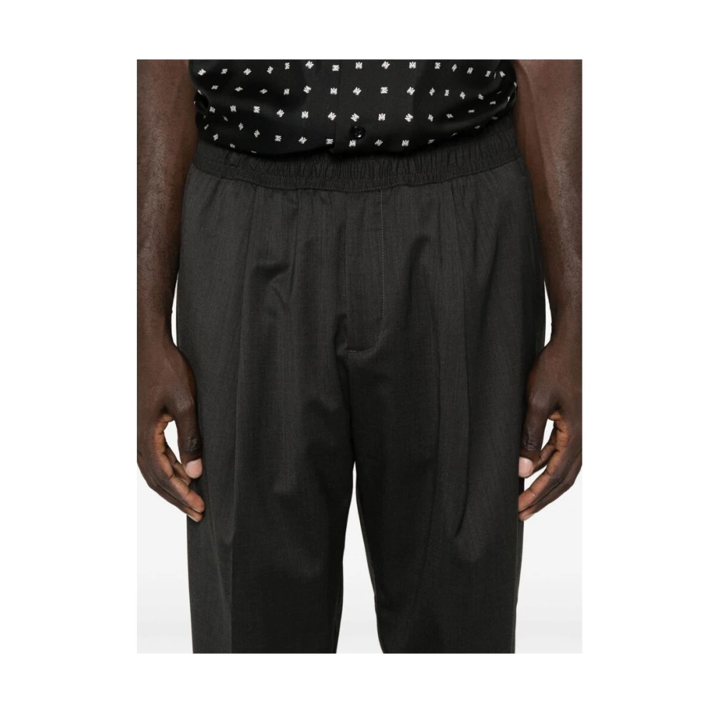 Briglia Antraciet Wolmix Tapered Leg Broek Gray Heren