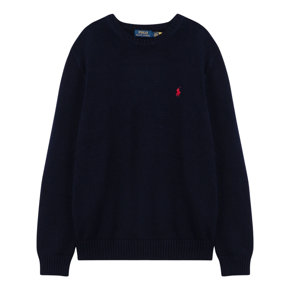 Polo Ralph Lauren Ronde Hals Gebreide Trui Klassieke Collectie Blue Heren