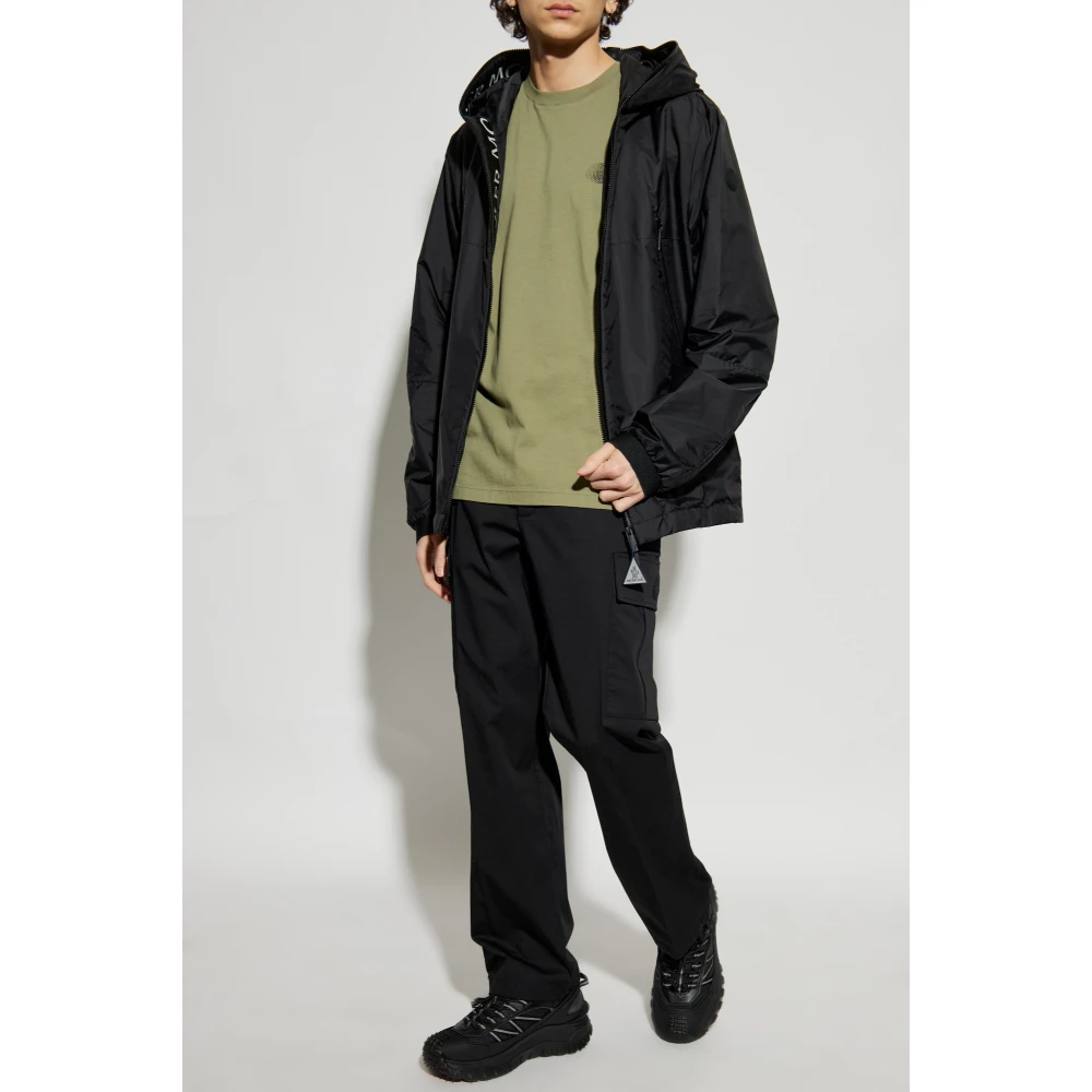 Moncler T-shirt met logopatch Green Heren