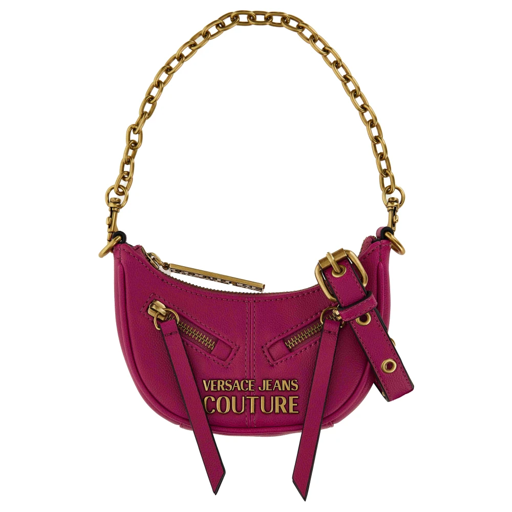 Versace Jeans Couture Bubblegum Roze Schoudertas met Gouden Logo Purple Dames