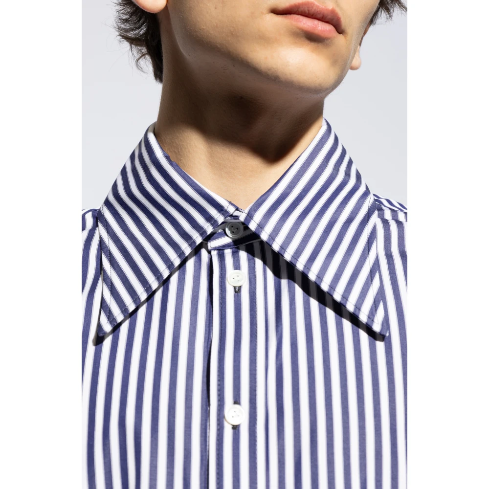 Bottega Veneta Gestreept patroon overhemd Blue Heren