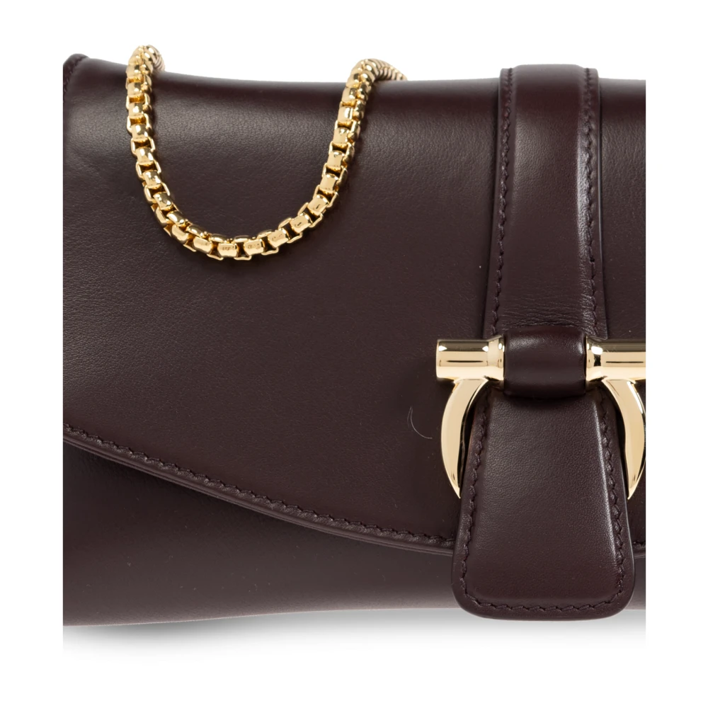 Salvatore Ferragamo Leren schoudertas Red Dames