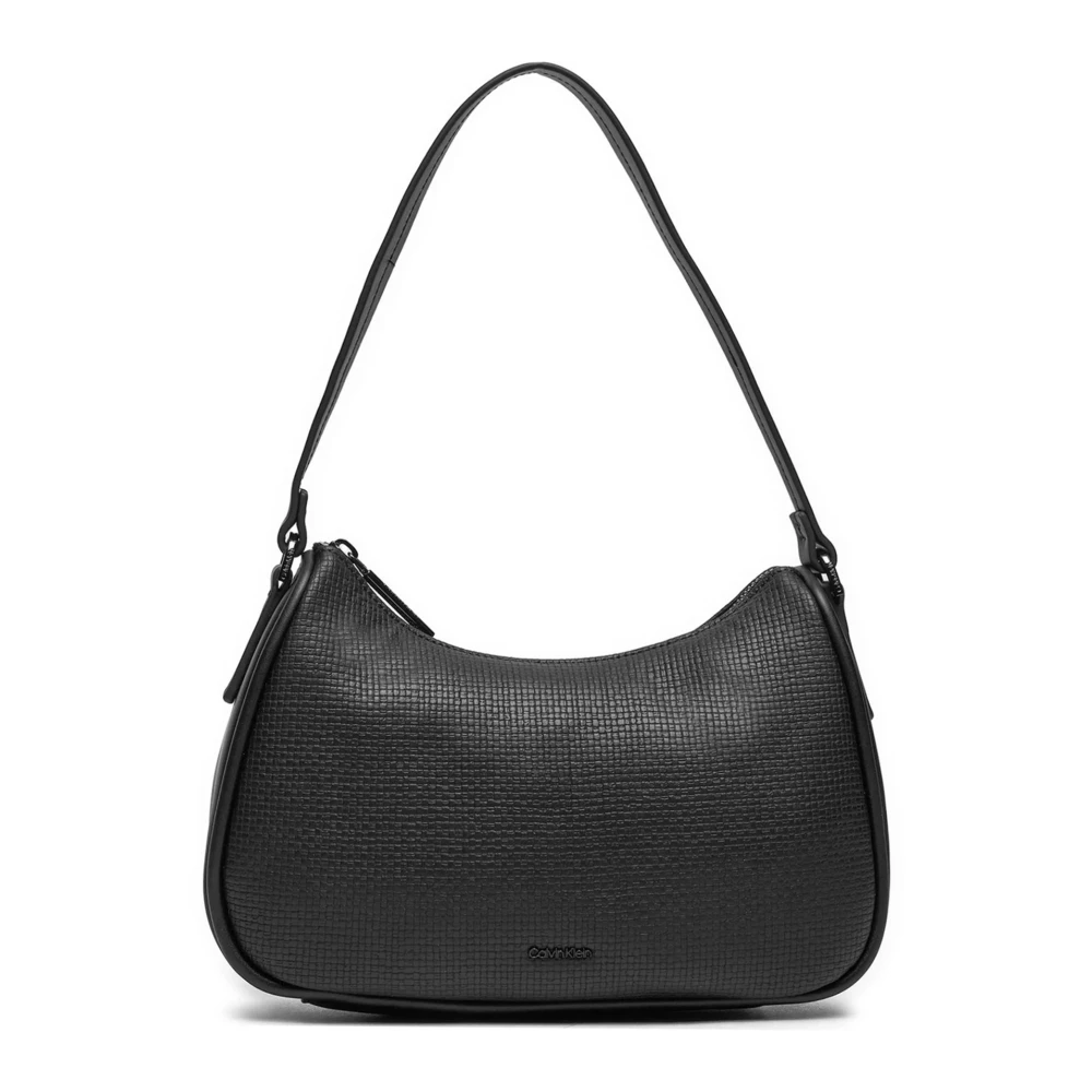 Calvin Klein Jeans Verfijnde schoudertas met vlecht Black Dames