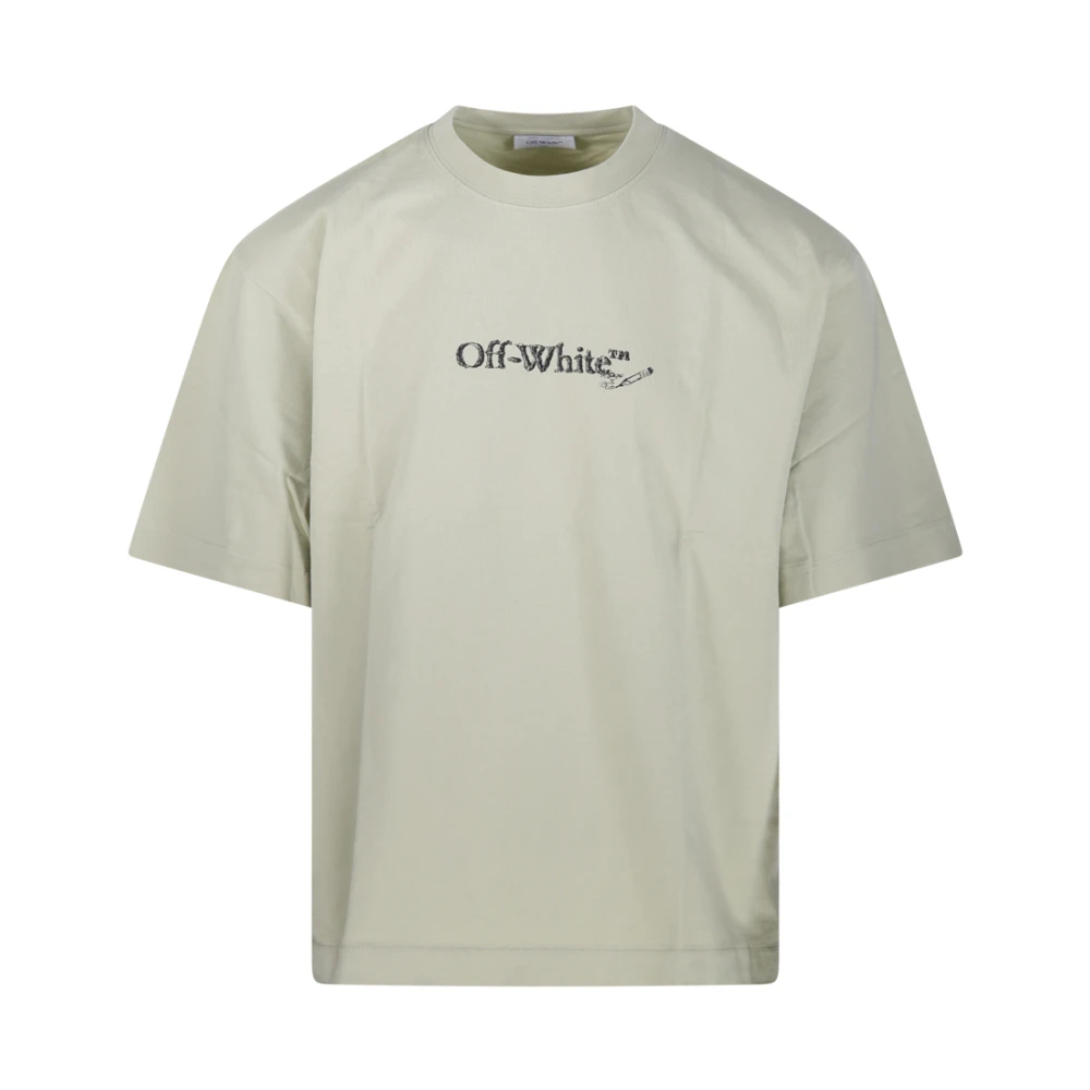Off White Men's Beige/White Scribble Arr Skate S/S T-Shirt