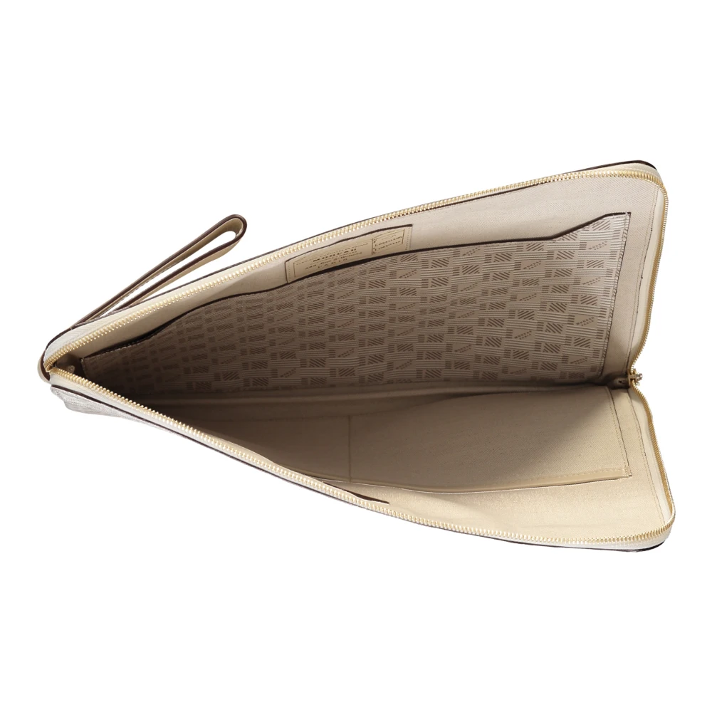 Moreau Paris Leren Plat Etui met Polsband Beige Dames