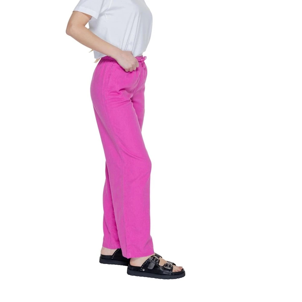 Only Rosa Linnen Palazzo Broek Collectie Pink Dames