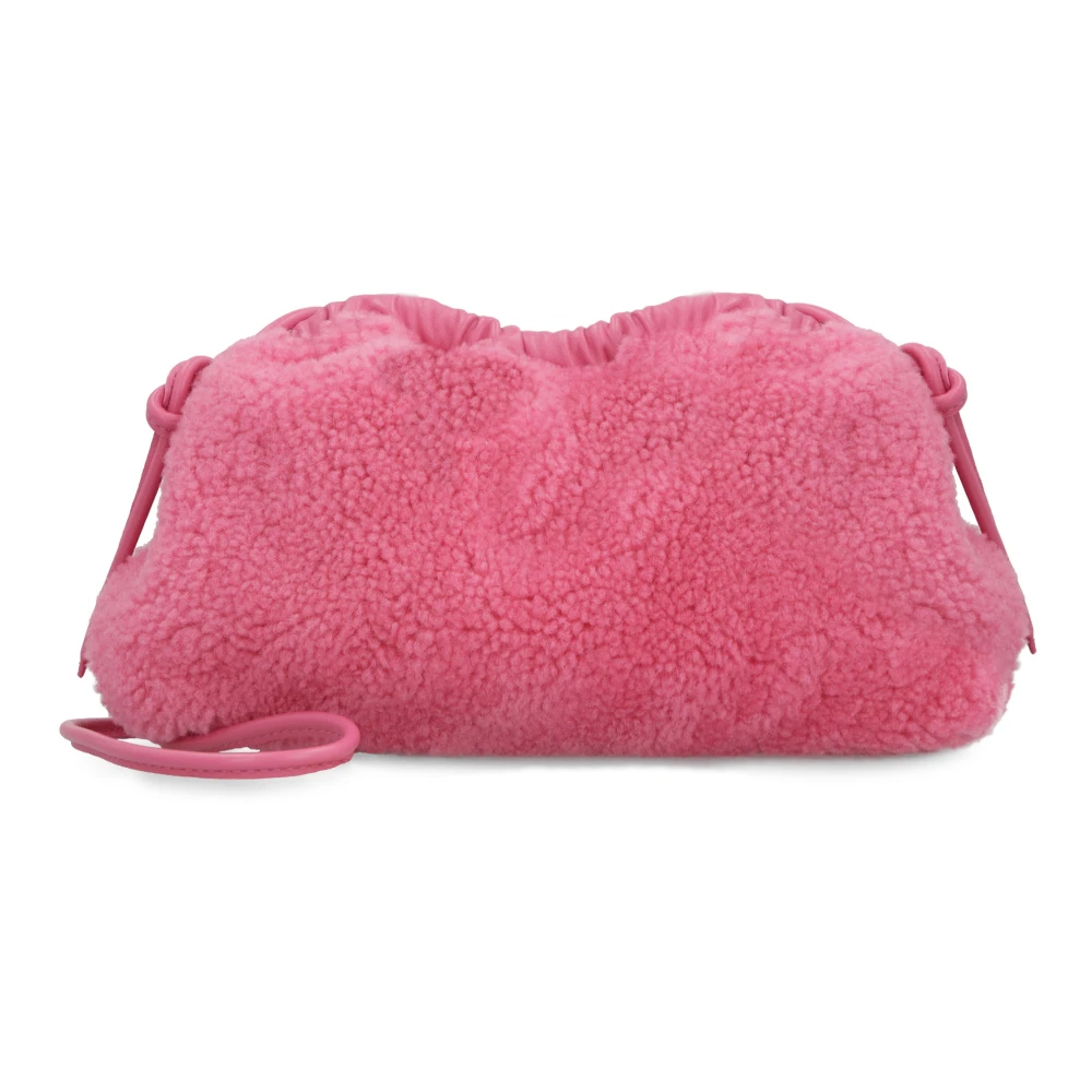 Mansur Gavriel Shearling Clutch Pink Dames