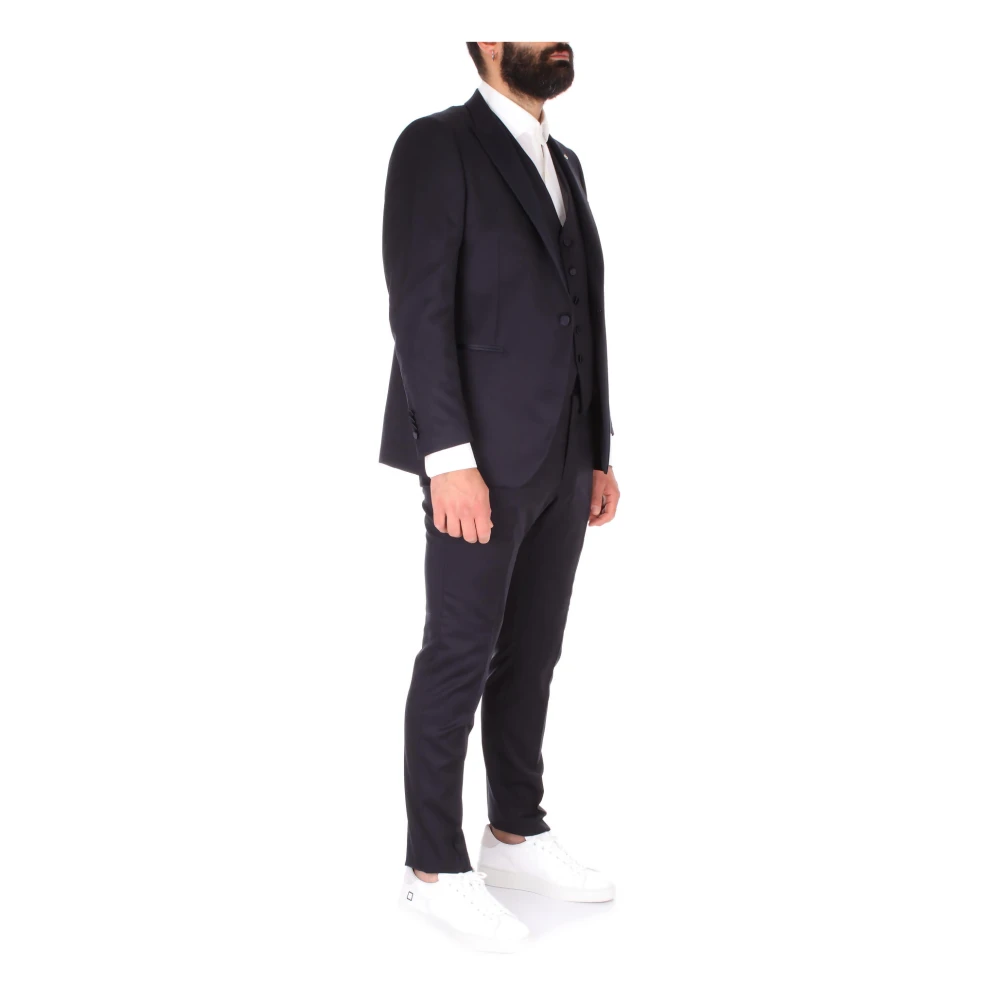 Tagliatore Single Breasted Suits Blue Heren