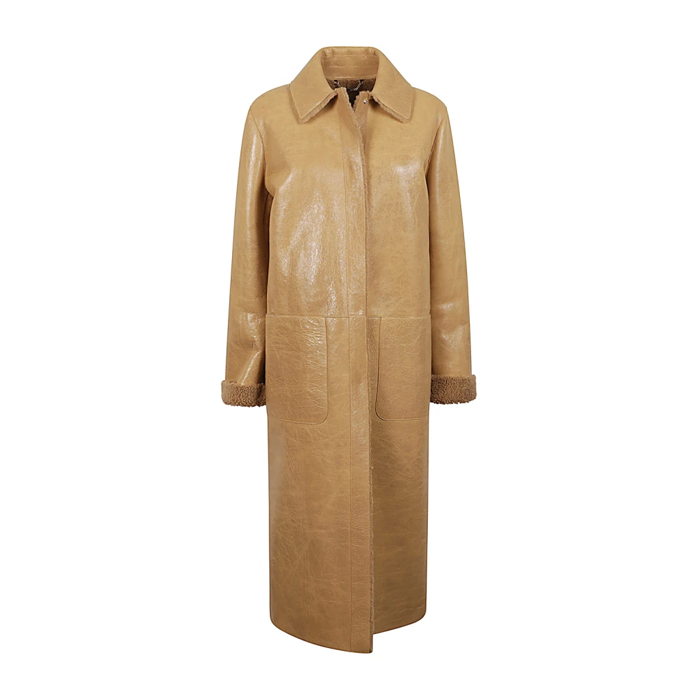 Fendi Women's Beige Faux Fur & Shearling Jackets, Xs, Coat