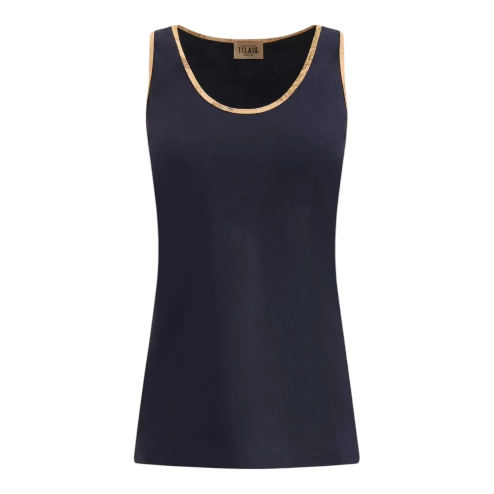 Alviero Martini 1a Classe Mouwloze Top in Klassieke Stijl Blue Dames