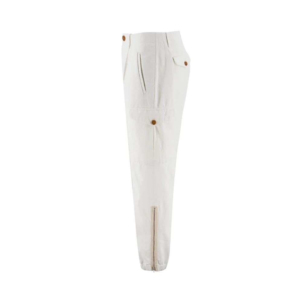 BRUNELLO CUCINELLI Tapered Trousers White Heren