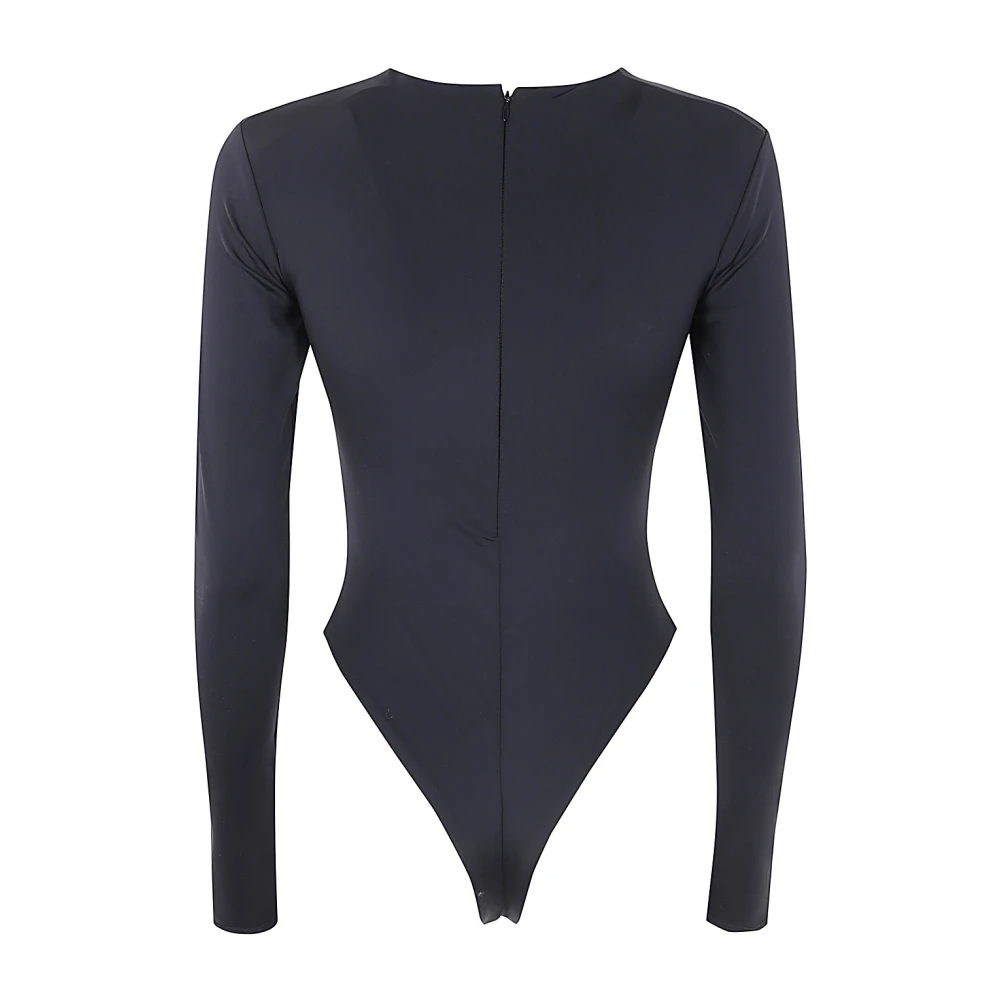 Entire Studios Soot Bodysuit in Nylon Spandex Gray Dames