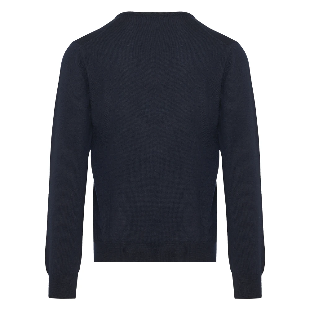 Gran Sasso Wol V-hals Gebreide Kleding Gemaakt in Italië Blue Heren