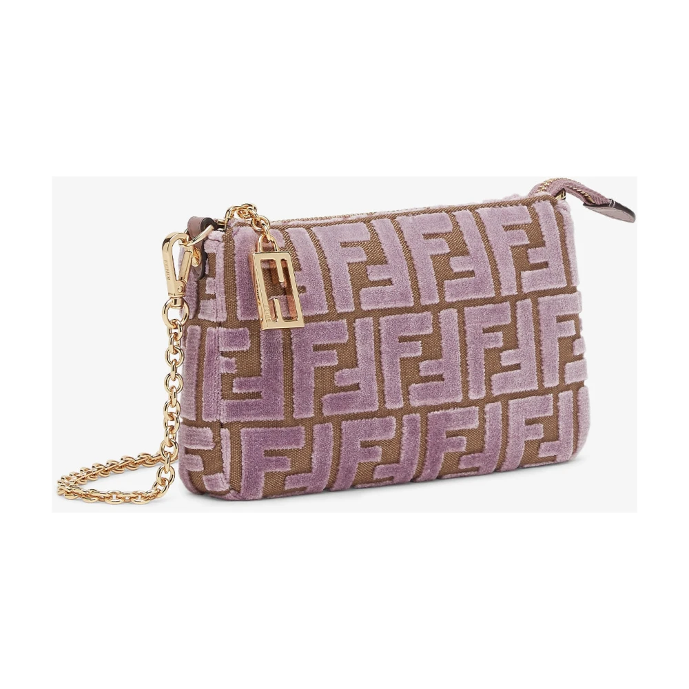 Fendi Roze reliëf FF-motief schoudertas Pink Dames