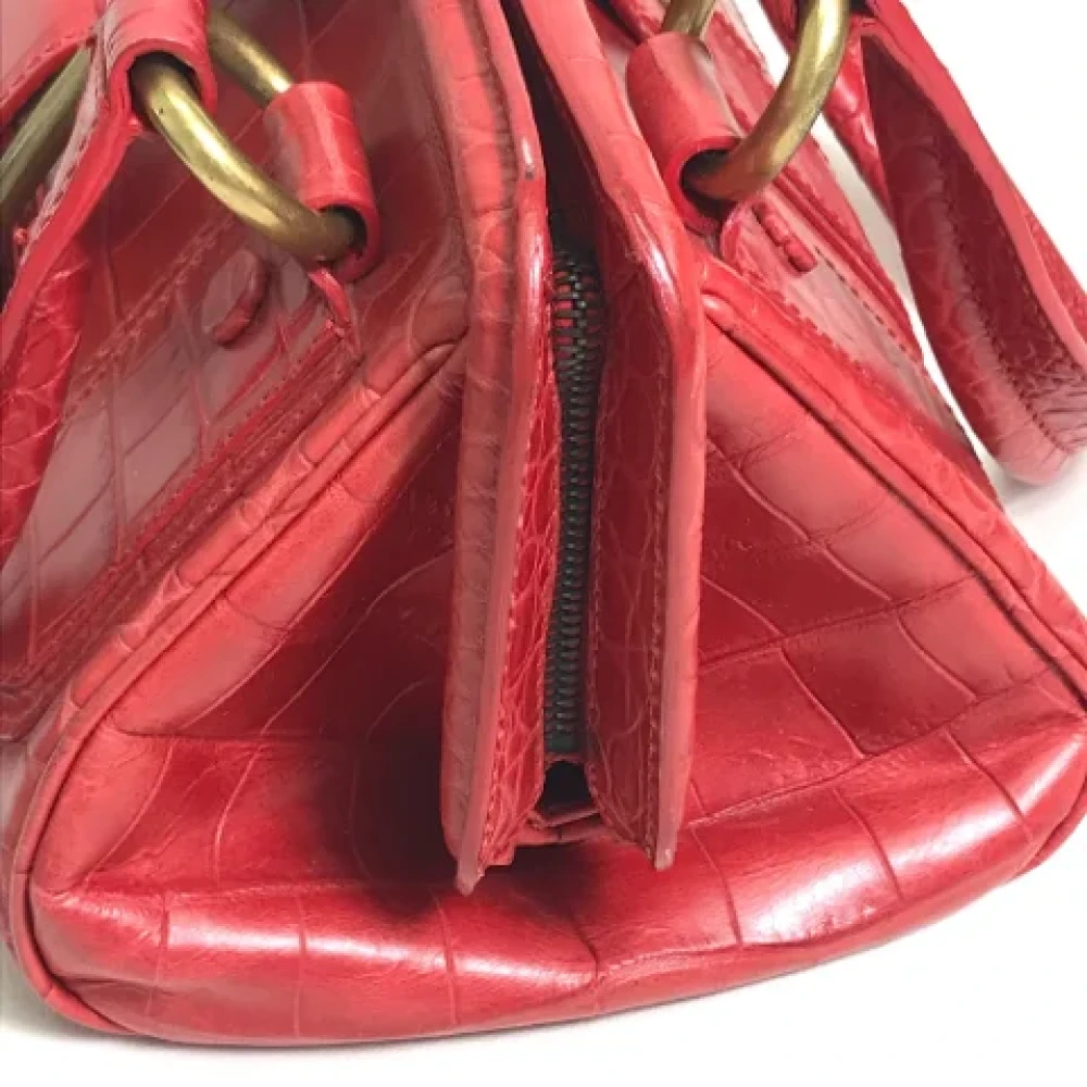 Celine Vintage Pre-owned Leather handbags Red Dames