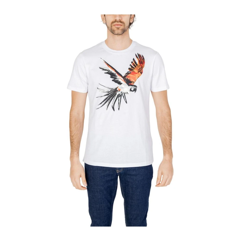 Antony Morato Witte Katoenen Crew Neck T-Shirt White Heren