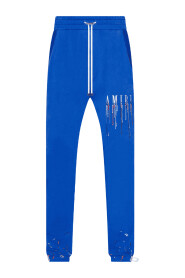 Niebieskie Krople Farby Spodnie Joggingowe