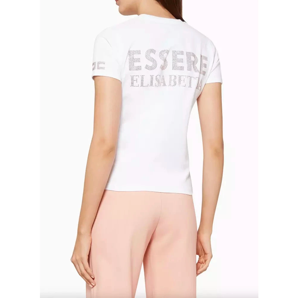 Elisabetta Franchi Witte Tops T-Shirt -> Witte Tops en T-Shirt White Dames
