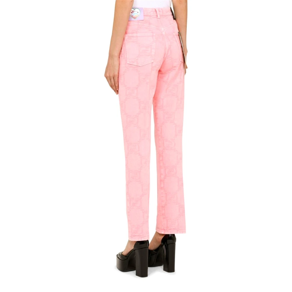 Gucci Roze GG Denim California Jeans Pink Dames