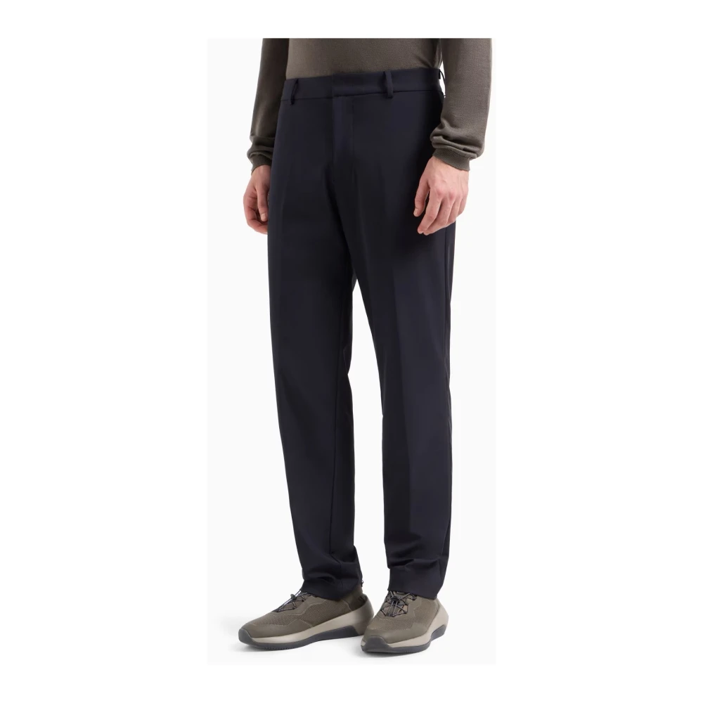 Emporio Armani Blauwe Navy Chino's Stijlvolle Herenbroek Blue Heren