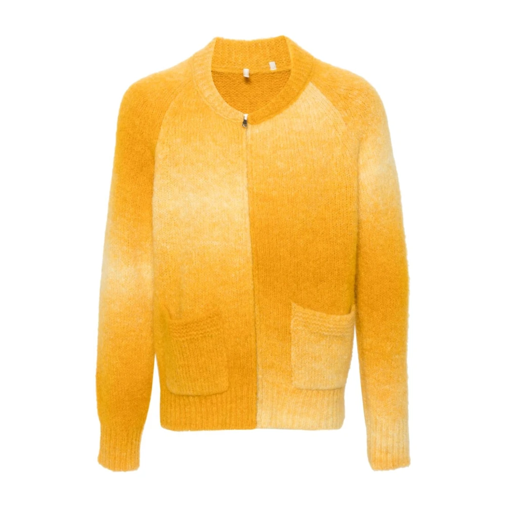 Gul Ombre Glidelås Cardigan