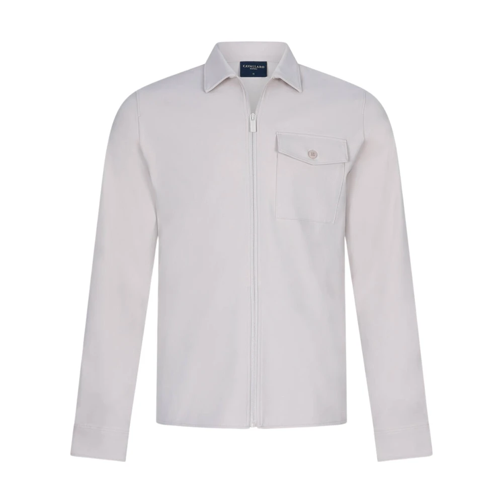 Cavallaro Zelo Overshirt Stijlvolle Casual Shirt White Heren