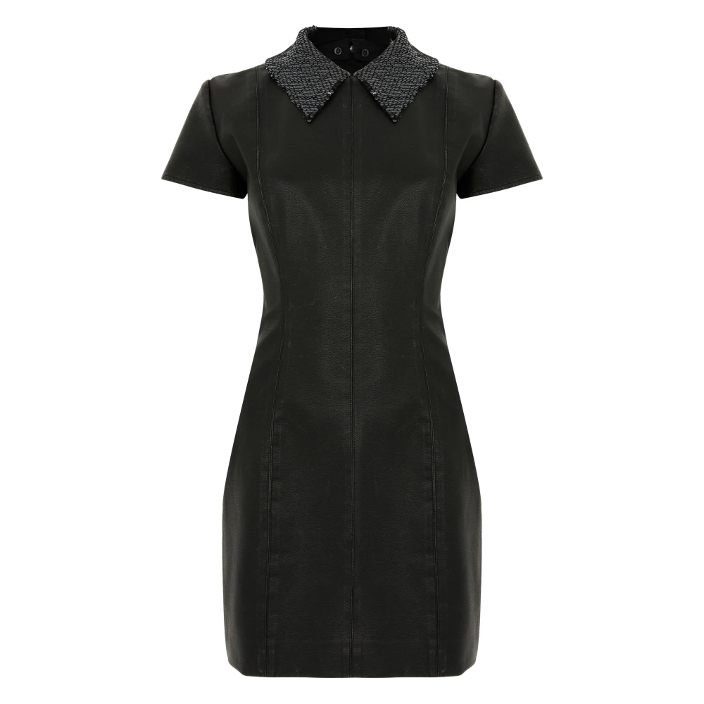 Msgm Korte aansluitende jurk in zwart Black Dames