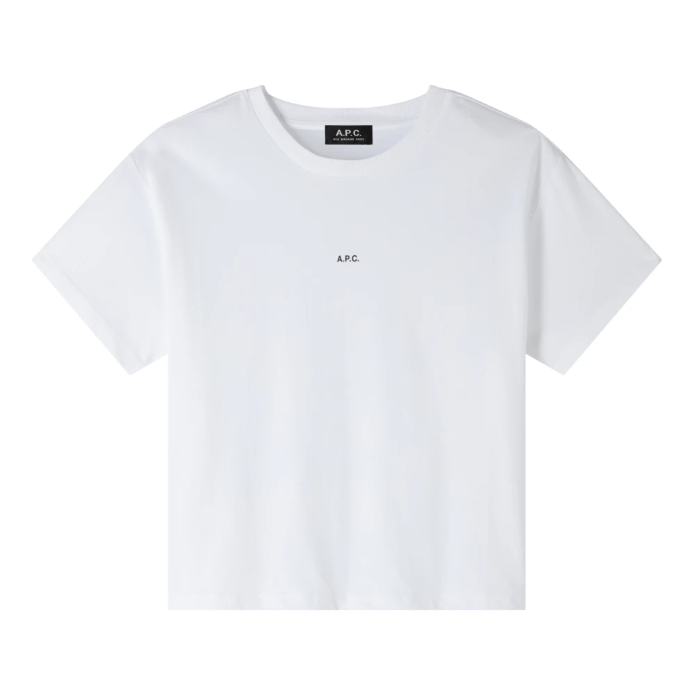 A.p.c. Wit loszittend T-shirt met APC-logo White Dames