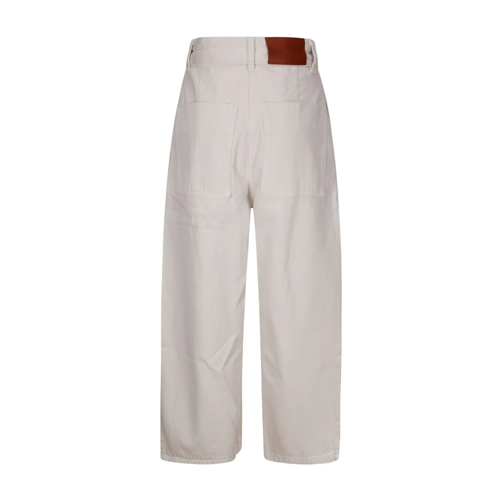 Studio Nicholson Beige Jeans met Witte Details Beige Dames